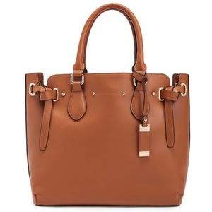 Shoe Dazzle Large brown tote